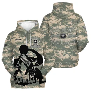 Veteran Proudly Served Duty Honor Country U.S. Army Veterans All Over Prints Hoodie Shirt