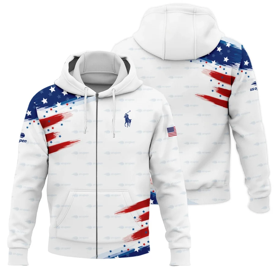 USA Flag US Open Tennis Champions Ralph Lauren Performance Zipper Hoodie Shirt