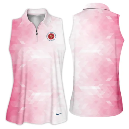 Nike 79th U.S. Women’s Open Lancaster Pink Abstract Background Short Polo Shirt