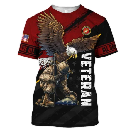 Veteran Eagle All Gave Some Some Gave All U.S. Marine Corps Veterans All Over Prints Unisex T-Shirt