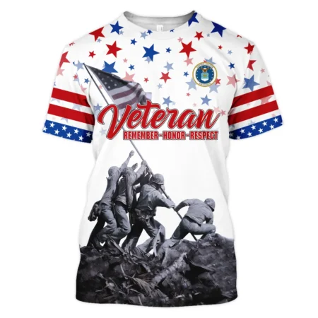 Veteran Memorial Day Remember Honor Respect U.S. Air Force Veterans All Over Prints Unisex T-Shirt