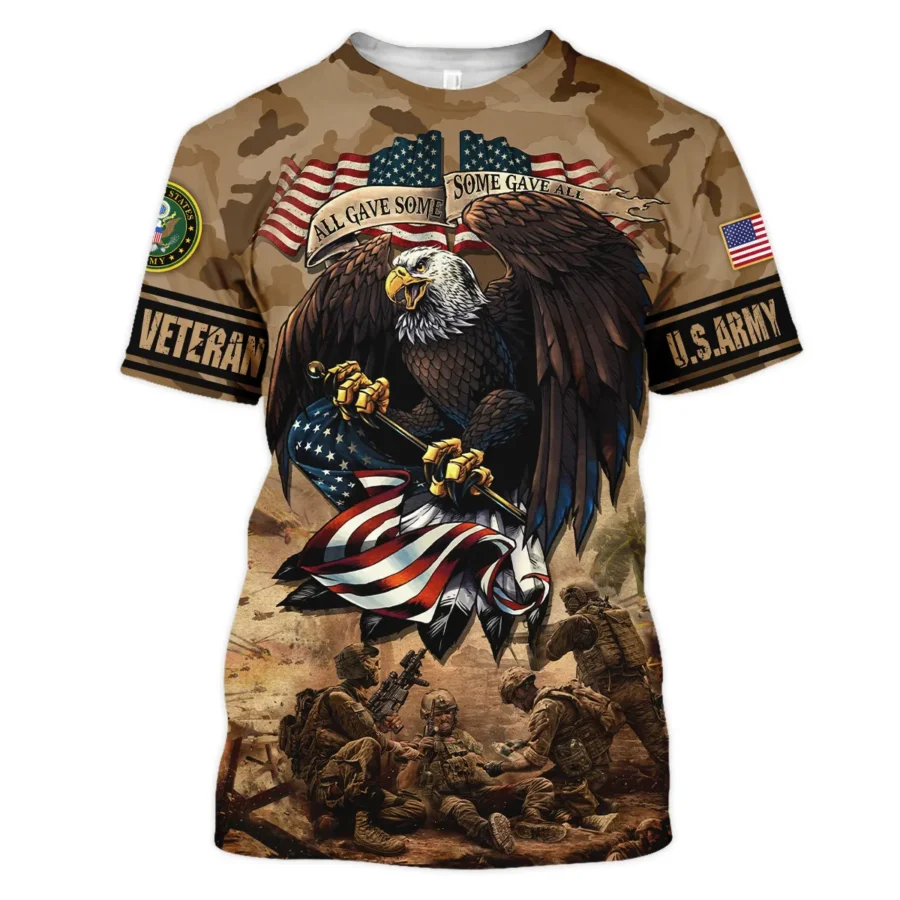 Veteran Camo Eagle All Gave Some Some Gave All U.S. Army Veterans All Over Prints Unisex T-Shirt