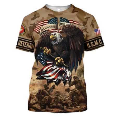 Veteran Camo Eagle All Gave Some Some Gave All U.S. Marine Corps Veterans All Over Prints Unisex T-Shirt