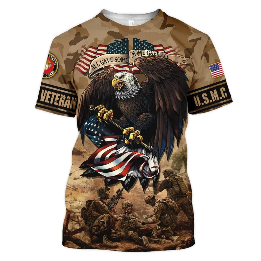 Veteran Camo Eagle All Gave Some Some Gave All U.S. Marine Corps Veterans All Over Prints Unisex T-Shirt