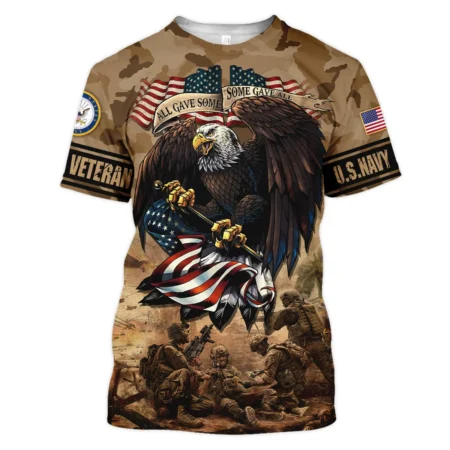 Veteran Camo Eagle All Gave Some Some Gave All U.S. Navy Veterans All Over Prints Unisex T-Shirt