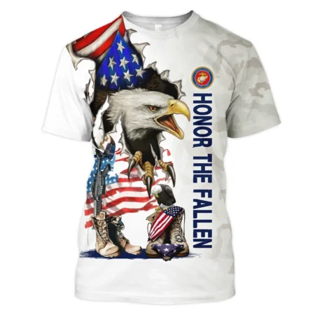 Veteran Remember Honor Respect U.S. Marine Corps Veterans All Over Prints Unisex T-Shirt