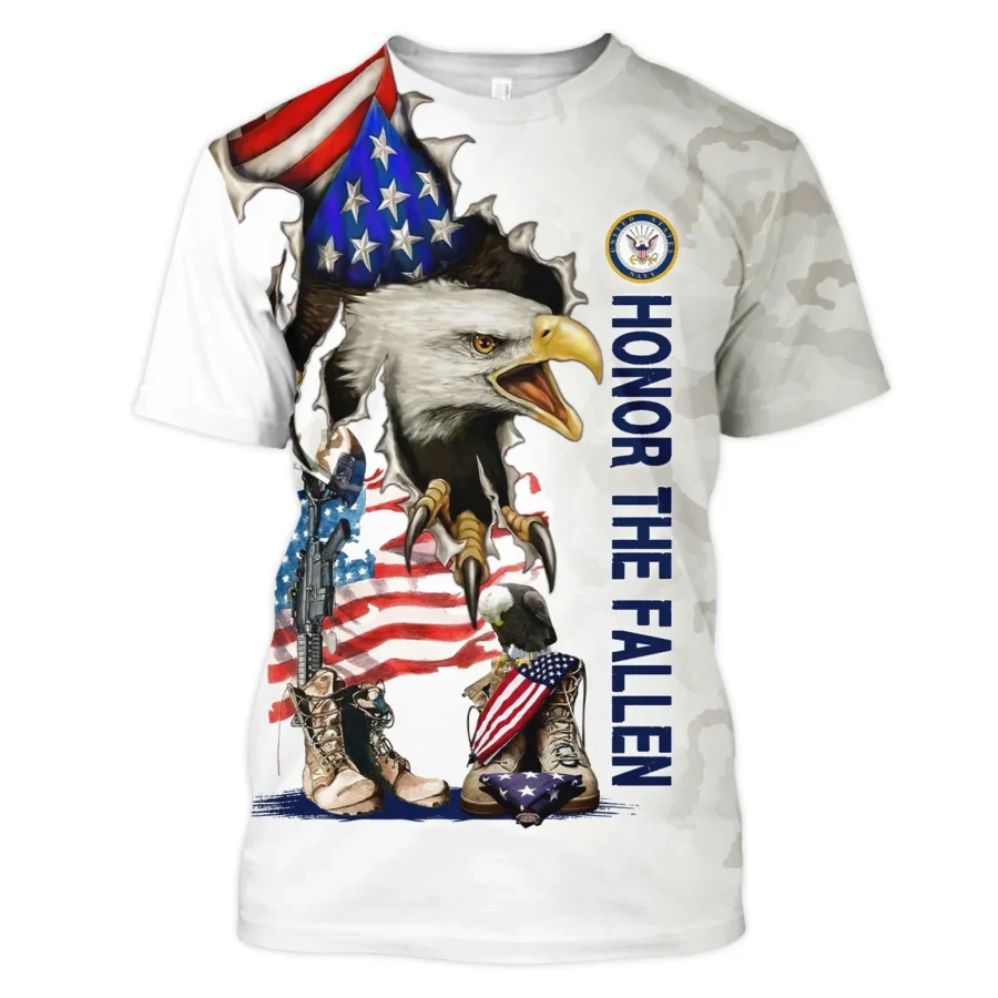 Veteran Remember Honor Respect U.S. Navy Veterans All Over Prints Unisex T-Shirt