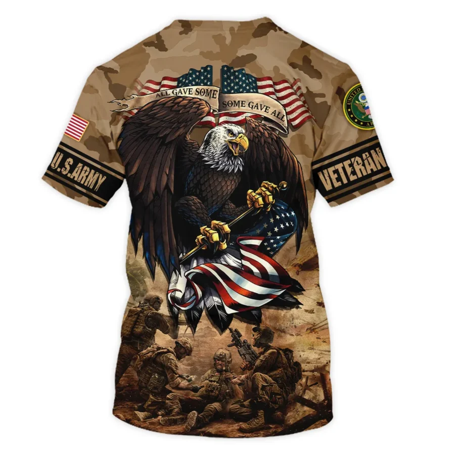 Veteran Camo Eagle All Gave Some Some Gave All U.S. Army Veterans All Over Prints Unisex T-Shirt