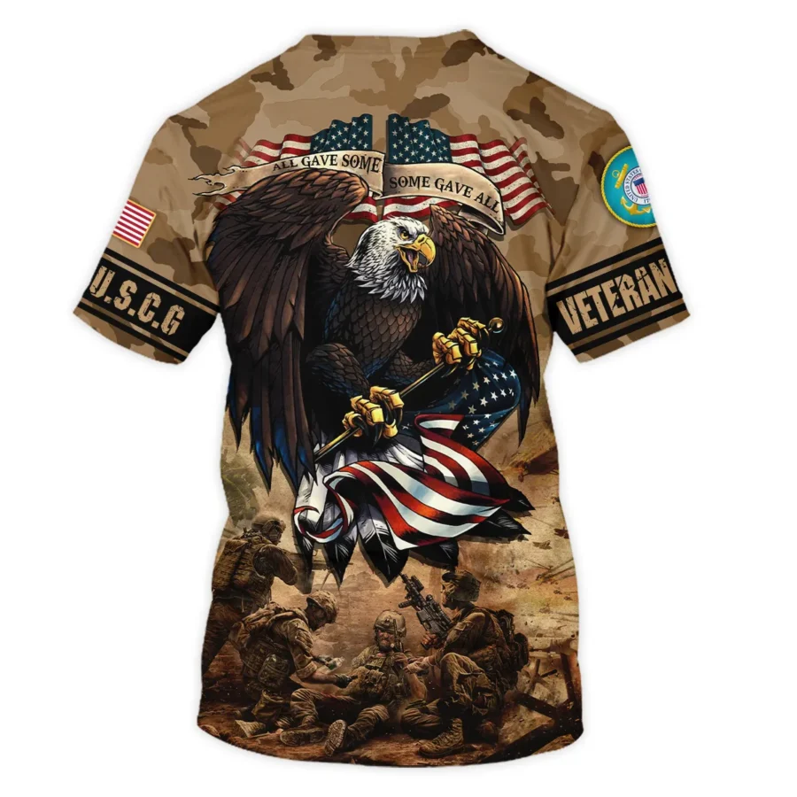 Veteran Camo Eagle All Gave Some Some Gave All U.S. Coast Guard Veterans All Over Prints Unisex T-Shirt