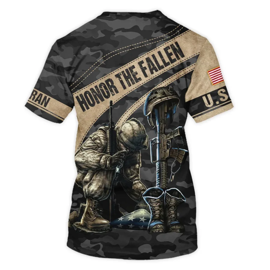 Veteran Camo Honor The Fallen U.S. Coast Guard Veterans All Over Prints Unisex T-Shirt