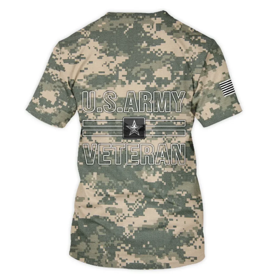 Veteran Proudly Served Duty Honor Country U.S. Army Veterans All Over Prints Unisex T-Shirt