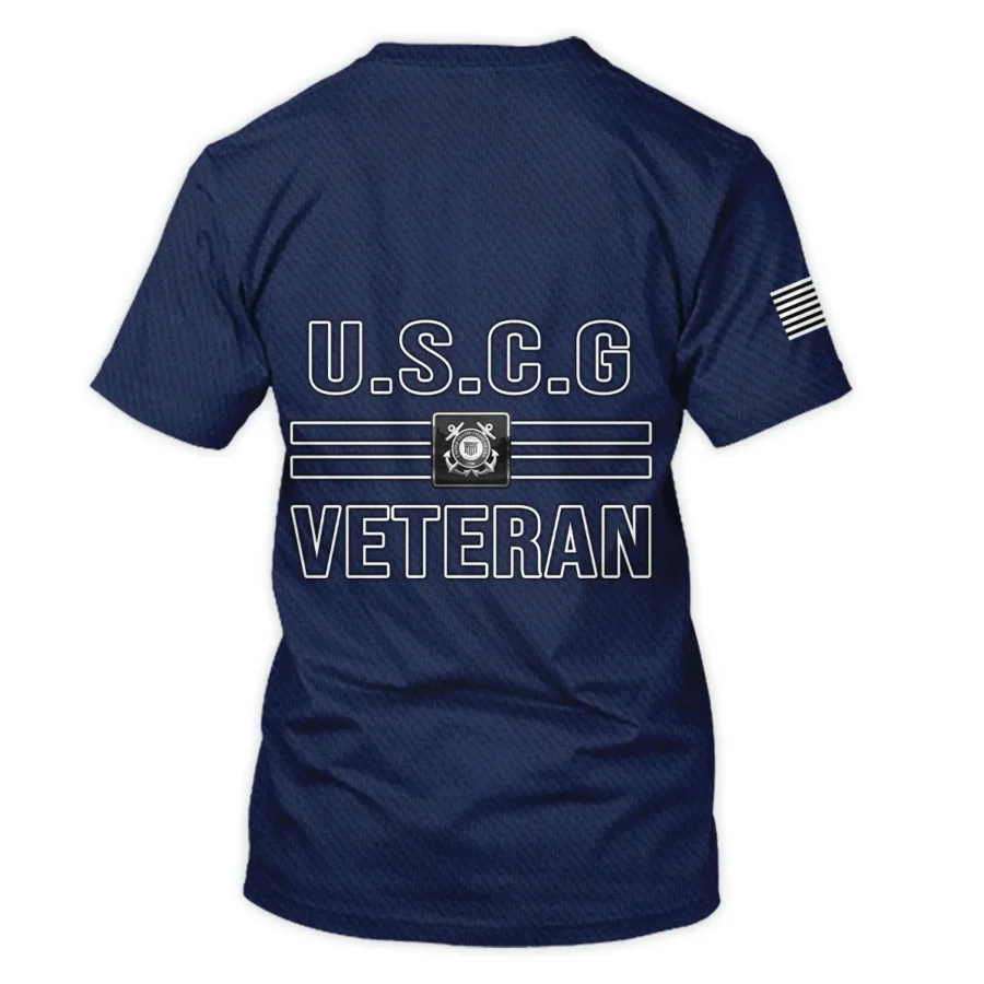 Veteran Proudly Served Duty Honor Country U.S. Coast Guard Veterans All Over Prints Unisex T-Shirt