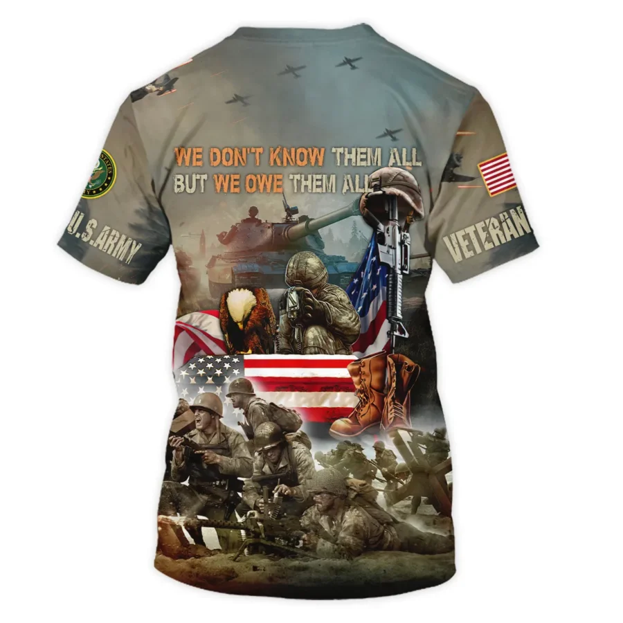 Veteran We Dont Know Them All But We Owe Them All U.S. Army Veterans All Over Prints Unisex T-Shirt