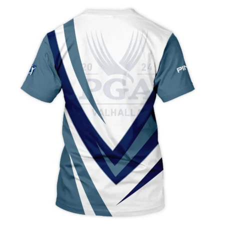 Ping 2024 PGA Championship Valhalla Dark Moderate Blue White Blue Unisex T-Shirt Style Classic T-Shirt