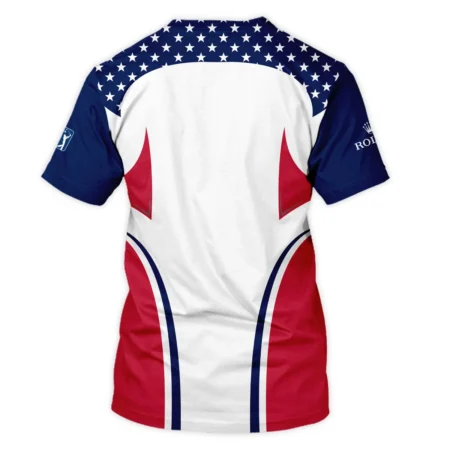 124th U.S. Open Pinehurst Rolex Stars White Dark Blue Red Line Unisex T-Shirt Style Classic T-Shirt