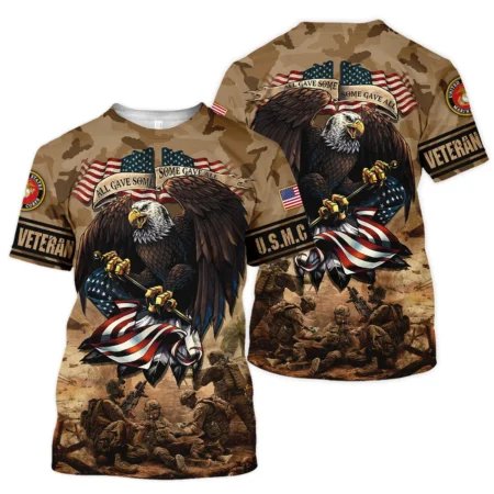 Veteran Camo Eagle All Gave Some Some Gave All U.S. Marine Corps Veterans All Over Prints Unisex T-Shirt