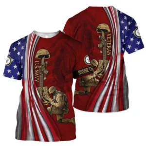 Veteran Us Flag Honor The Fallen U.S. Marine Corps Veterans All Over Prints Polo Shirt