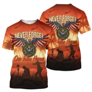 Veteran Never Forget Our Fallen Heroes U.S. Navy Veterans All Over Prints Polo Shirt