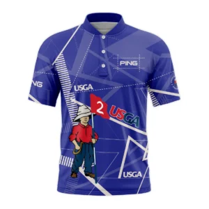 Golf Abstract Line Pattern 124th U.S. Open Pinehurst Ping Quarter-Zip Polo Shirt