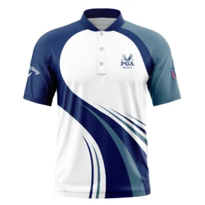 2024 PGA Championship Valhalla Golf Blue Wave Pattern Callaway Mandarin collar Quater-Zip Long Sleeve