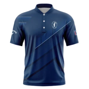 124th U.S. Open Pinehurst Dark Blue White Line Callaway Quarter-Zip Polo Shirt