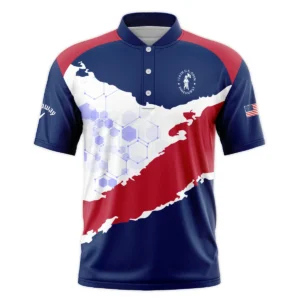 Callaway 124th U.S. Open Pinehurst Red Dark Blue White Abstract Background Sleeveless Jacket Style Classic