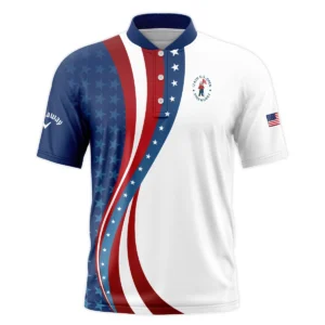 124th U.S. Open Pinehurst Blue Gradient Red White Star Callaway Quarter-Zip Polo Shirt