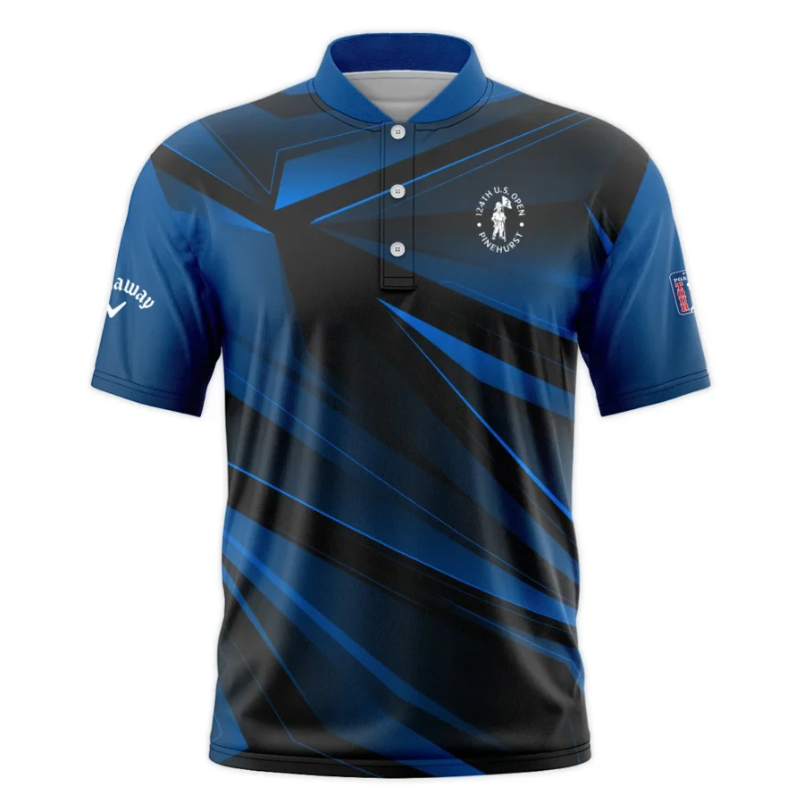 Callaway 124th U.S. Open Pinehurst Dark Blue Gradient Sublimation Style Classic, Short Sleeve Round Neck Polo Shirt