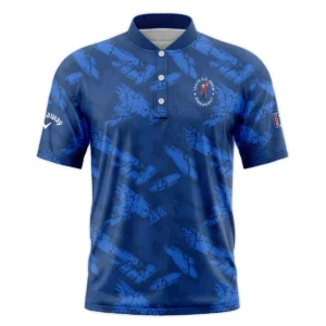 124th U.S. Open Pinehurst Callaway Dark Blue Brush Pattern Quarter-Zip Polo Shirt