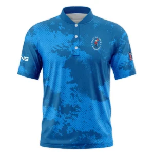 124th U.S. Open Pinehurst Ping Blue Sport Pattern Quarter-Zip Polo Shirt