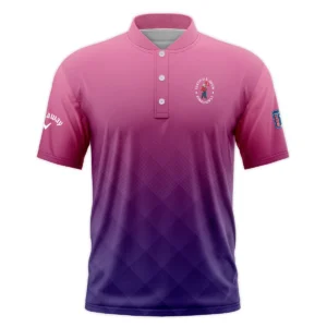 Callaway 124th U.S. Open Pinehurst Purple Pink Gradient Abstract Quarter-Zip Polo Shirt