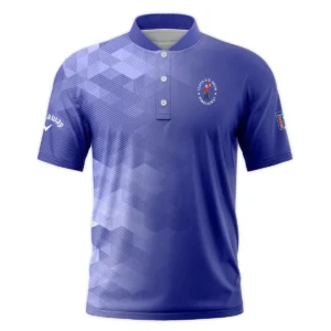 124th U.S. Open Pinehurst Callaway Dark Moderate Blue Abstract Quarter-Zip Polo Shirt