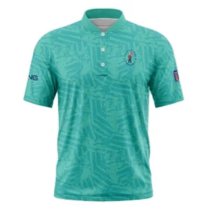 Moderate Cyan Abstract 124th U.S. Open Pinehurst Ping Sleeveless Jacket Style Classic