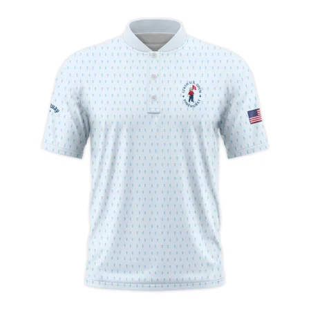 Golf Pattern Light Blue Cup 124th U.S. Open Pinehurst Callaway Style Classic, Short Sleeve Round Neck Polo Shirt