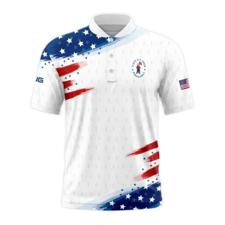 Golf Flag American Loves 124th U.S. Open Pinehurst Ping Style Classic, Short Sleeve Round Neck Polo Shirt