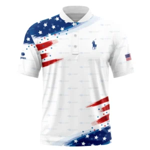 USA Flag US Open Tennis Champions Ralph Lauren Performance Vneck Polo Shirt