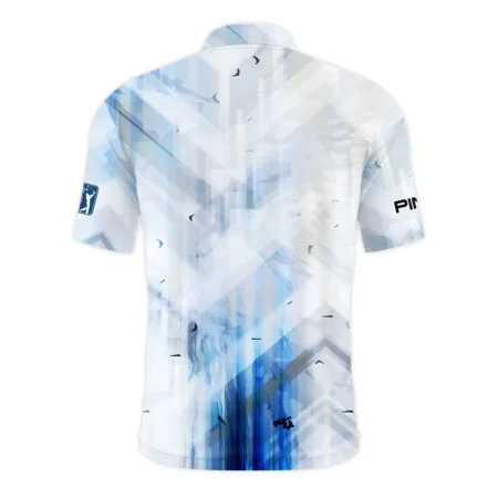 Golf Abstract Pattern 124th U.S. Open Pinehurst Ping Style Classic, Short Sleeve Round Neck Polo Shirt