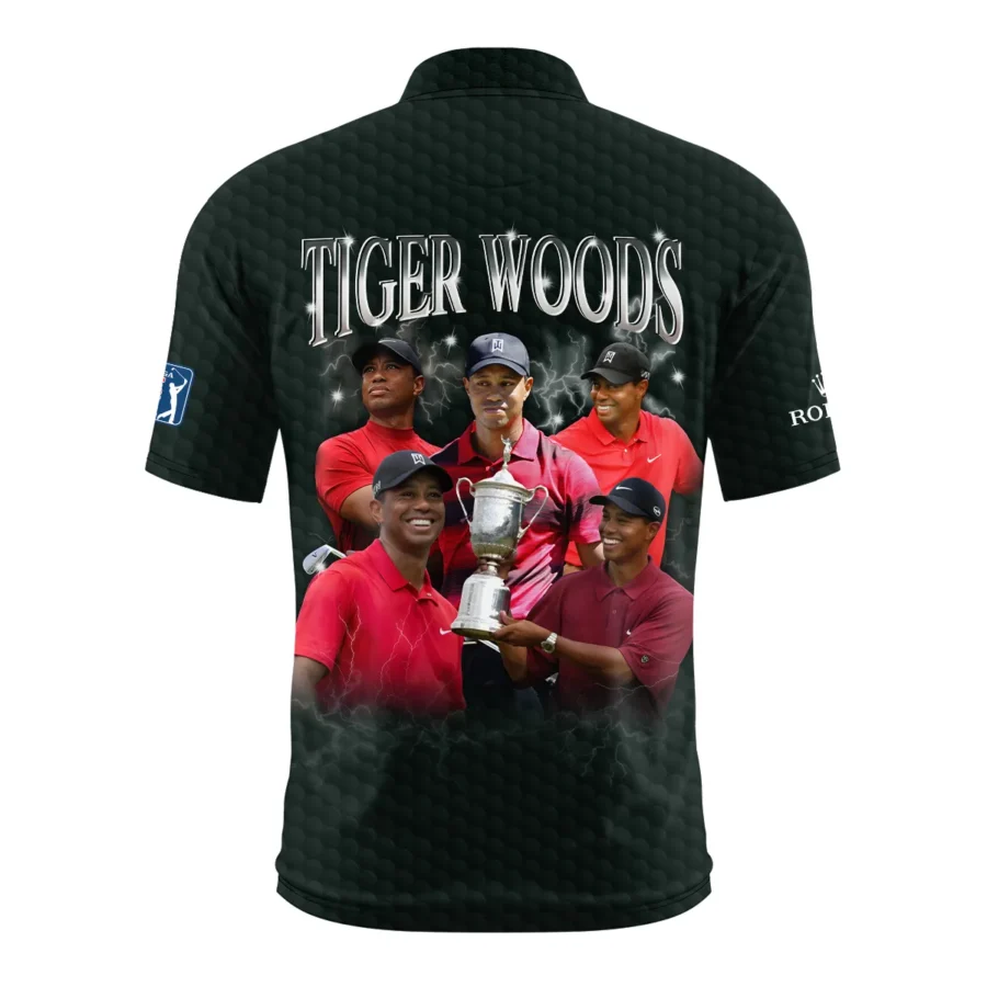 Golf Tiger Woods Fans Loves 152nd The Open Championship Rolex Style Classic, Short Sleeve Round Neck Polo Shirt