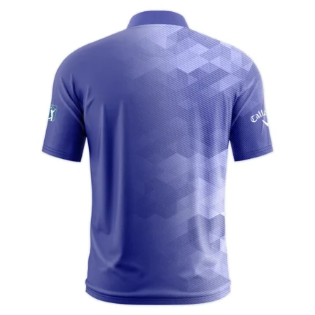 124th U.S. Open Pinehurst Callaway Dark Moderate Blue Abstract Style Classic, Short Sleeve Round Neck Polo Shirt