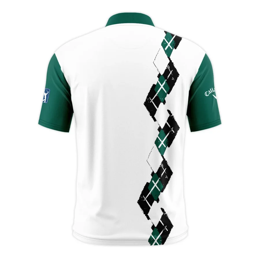 Golf Sport Pattern Green Mix Masters Tournament Callaway Style Classic, Short Sleeve Round Neck Polo Shirt