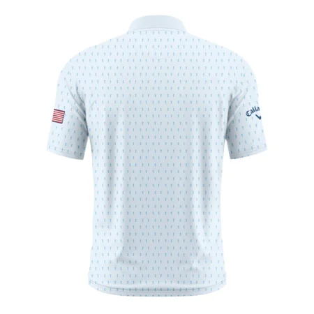 Golf Pattern Light Blue Cup 124th U.S. Open Pinehurst Callaway Style Classic, Short Sleeve Round Neck Polo Shirt