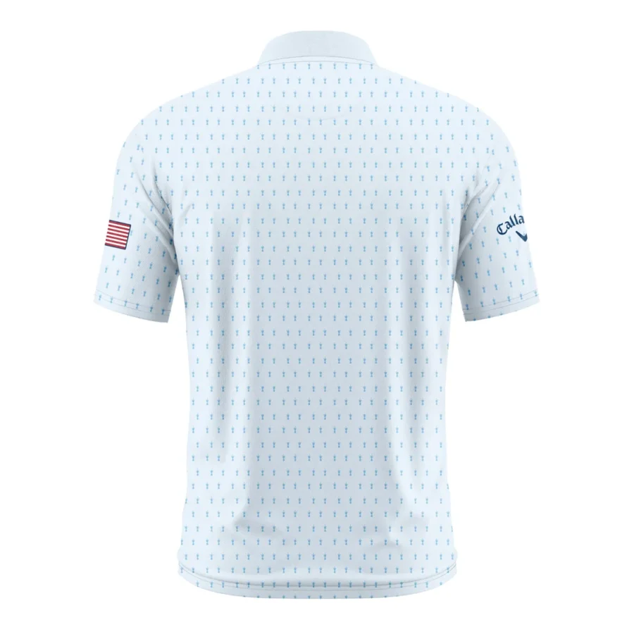 Golf Pattern Light Blue Cup 124th U.S. Open Pinehurst Callaway Style Classic, Short Sleeve Round Neck Polo Shirt