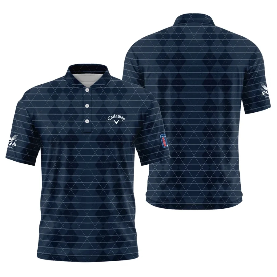 Golf Argyle Pattern 2024 PGA Championship Valhalla Callaway Style Classic, Short Sleeve Round Neck Polo Shirt