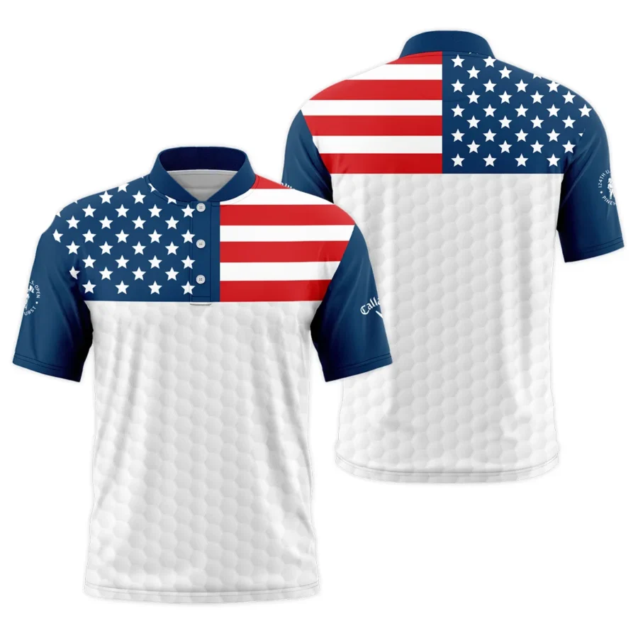 The Golfing Legend Golf 124th U.S. Open Pinehurst Callaway Style Classic, Short Sleeve Round Neck Polo Shirt