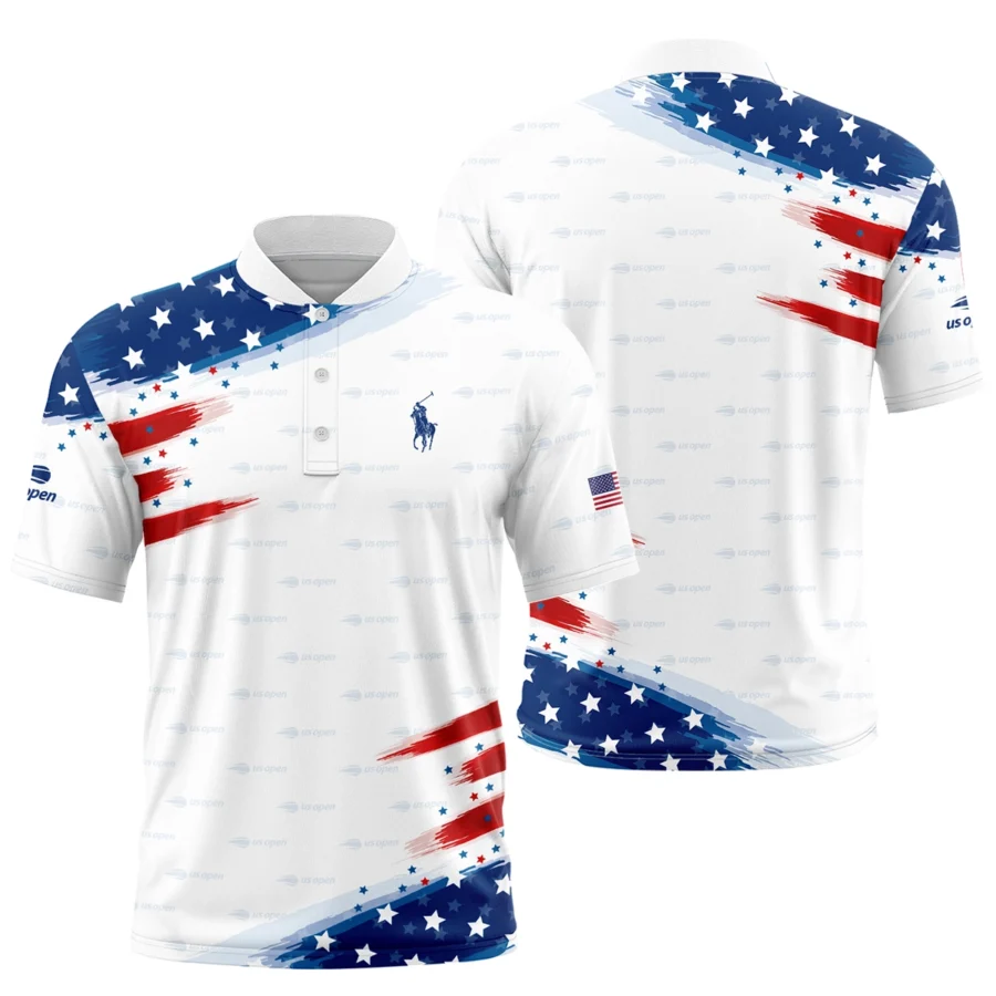 USA Flag US Open Tennis Champions Ralph Lauren Performance Round Neck Polo Shirt