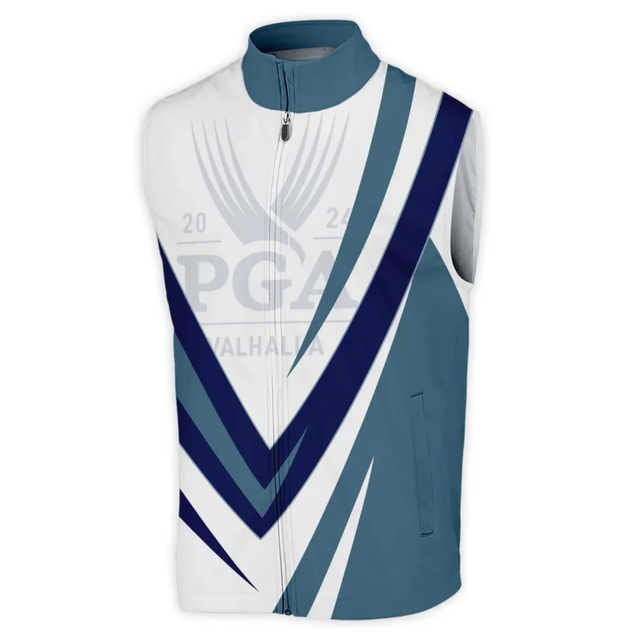 Callaway 2024 PGA Championship Valhalla Dark Moderate Blue White Blue Sleeveless Jacket Style Classic Sleeveless Jacket