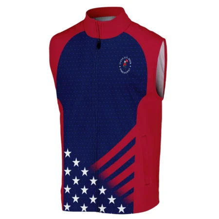 Callaway 124th U.S. Open Pinehurst Star White Dark Blue Red Background Sleeveless Jacket Style Classic Sleeveless Jacket