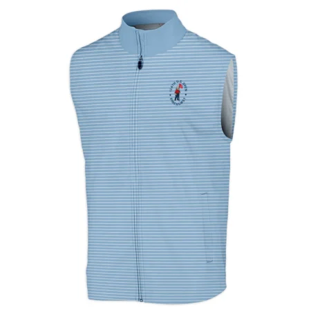 Blue White Line Pattern Callaway 124th U.S. Open Pinehurst Sleeveless Jacket Style Classic