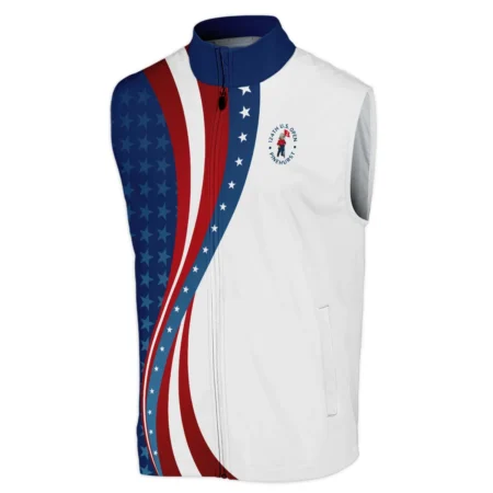 124th U.S. Open Pinehurst Blue Gradient Red White Star Ping Sleeveless Jacket Style Classic