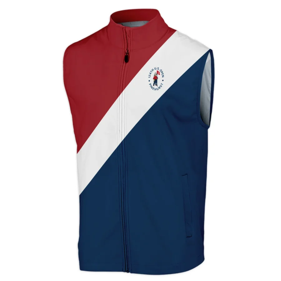 124th U.S. Open Pinehurst Callaway Blue Red White Background Sleeveless Jacket Style Classic